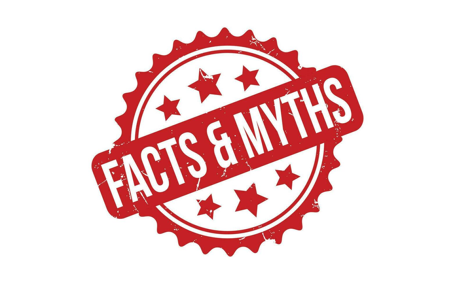 Facts and Myths Rubber Stamp Seal Vector