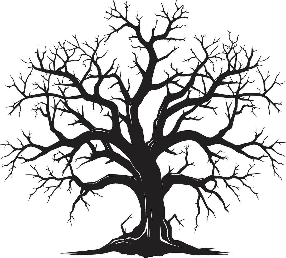 naturalezas despedida monocromo representación de un sin vida árbol oscuridad de decaer un negro vector muerto arboles restos