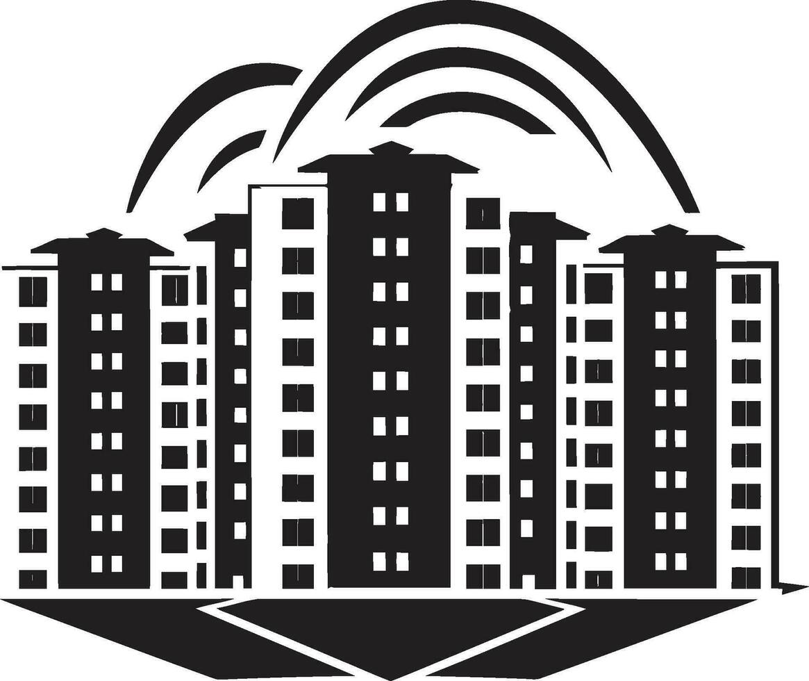 Monochrome Metropolis Magic Building Vector Serenity Urban Shadows Vector Building Craftsmanship