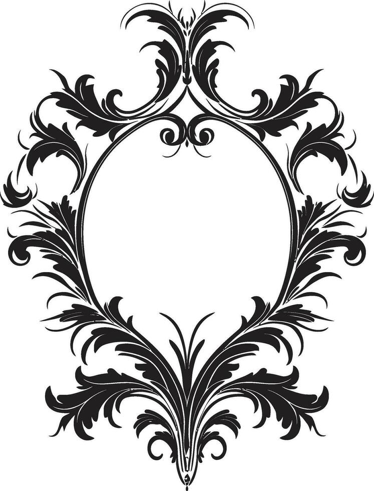 floral grandeza monocromo diseño ajuste para realeza opulento pétalos vector arte de real decorativo flores