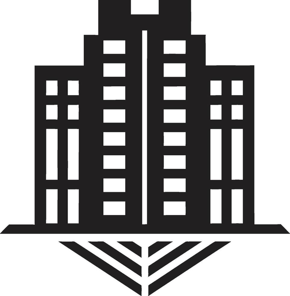 Architectural Ambiance Vector Crafted Dreams Sculpted Urban Shadows Black Building Vector