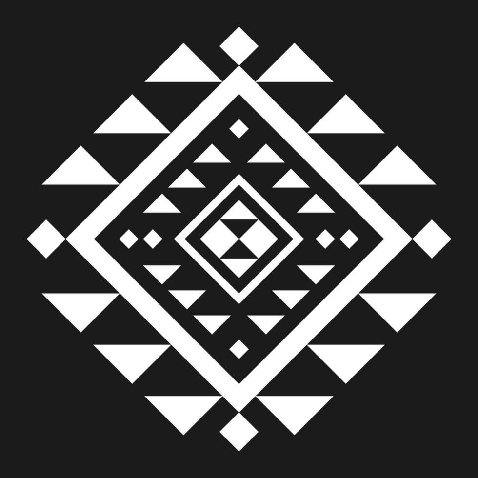 Geometric ethnic pattern art. American, Mexican style. Background Aztec tribal ornament. Design for fabric, clothing, textile, logo, symbol. vector