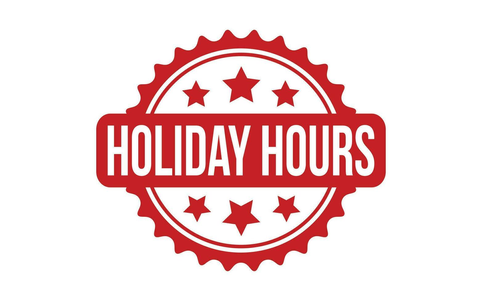 Holiday Hours rubber grunge stamp seal vector