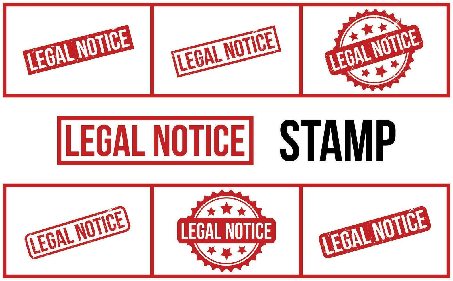 Legal Notice Rubber Stamp Set Vector