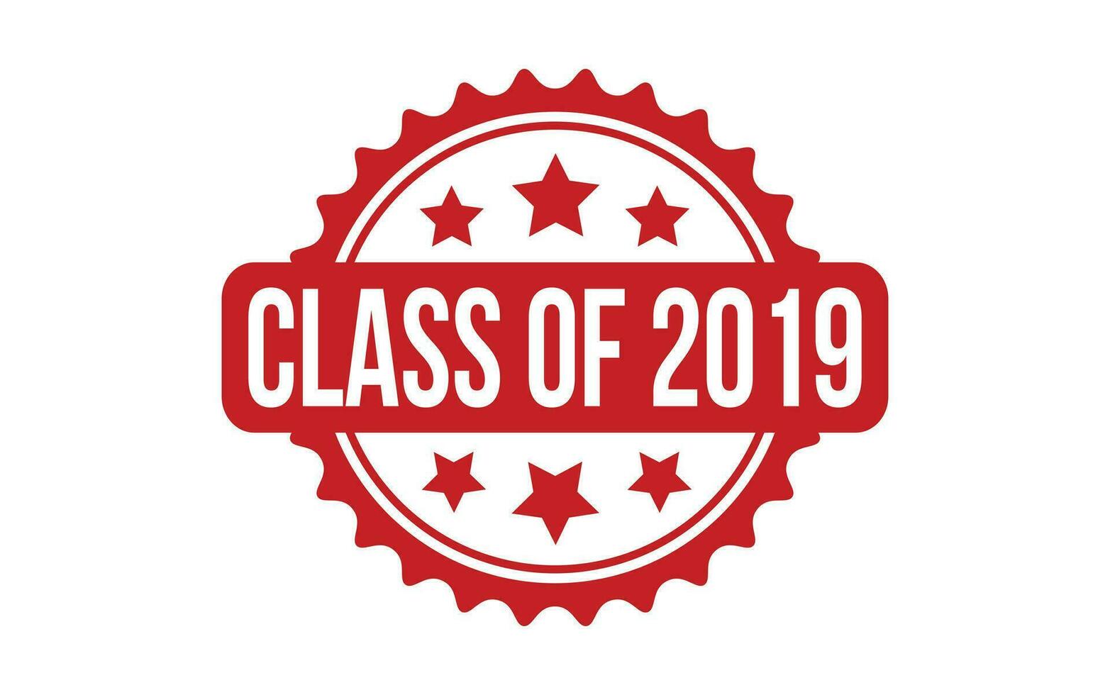 Class of 2019 rubber grunge stamp seal vector