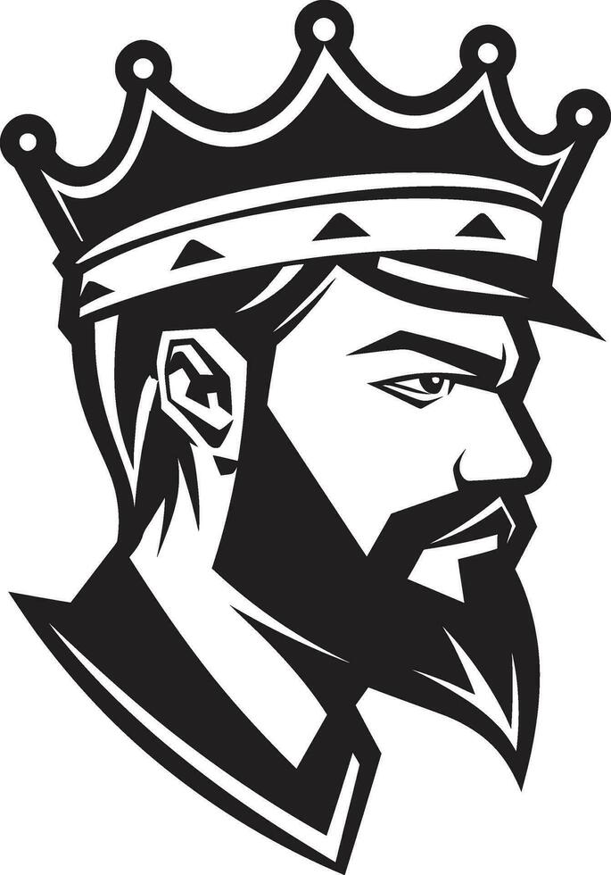 Sovereigns Legacy Black Vector Depiction of the Kings Reign Regal Aura Monochromatic Vector Tribute to Monarchy