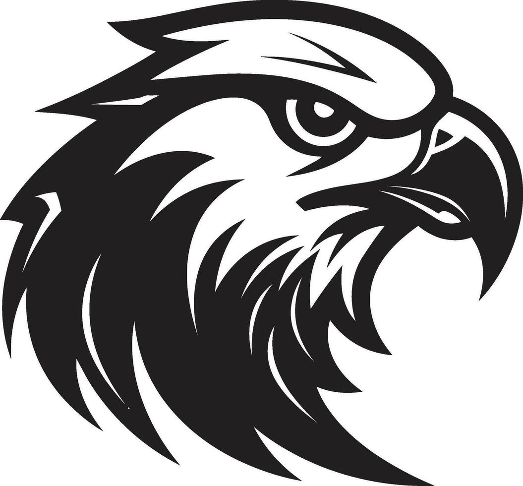 Predator Hawk A Black Vector Logo That Will Leave a Legacy Black Vector Predator Hawk A Logo That Will Make You Proud