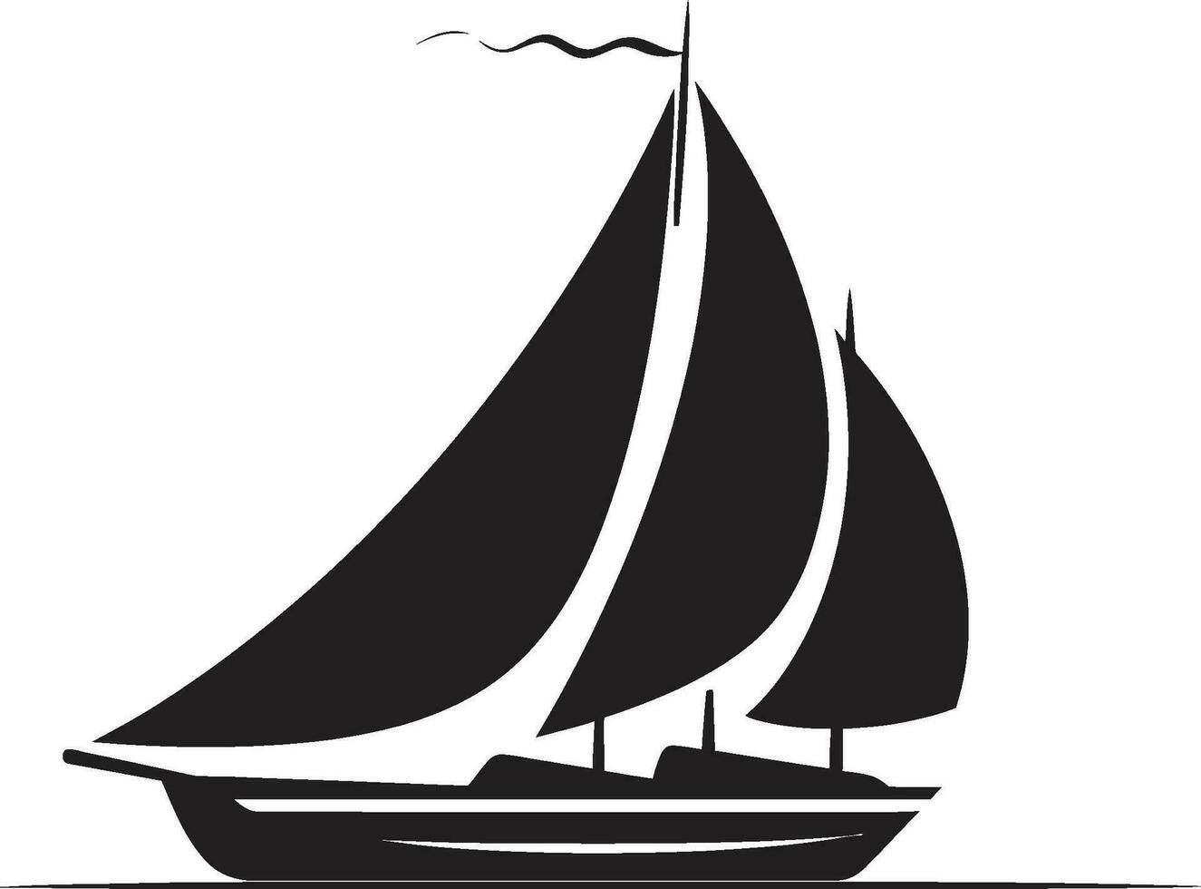 Silent Seafaring Beauty Vector Precision Onyx Boat Dreams Vector Artistry