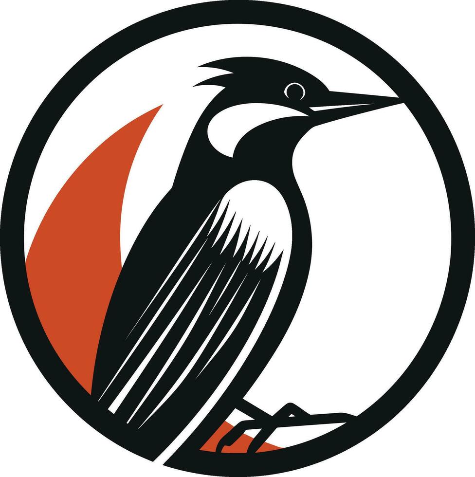 negro pájaro carpintero vector logo un diseño ese será estar fuera desde el multitud negro pájaro carpintero pájaro logo un logo ese será hacer un perdurable impresión