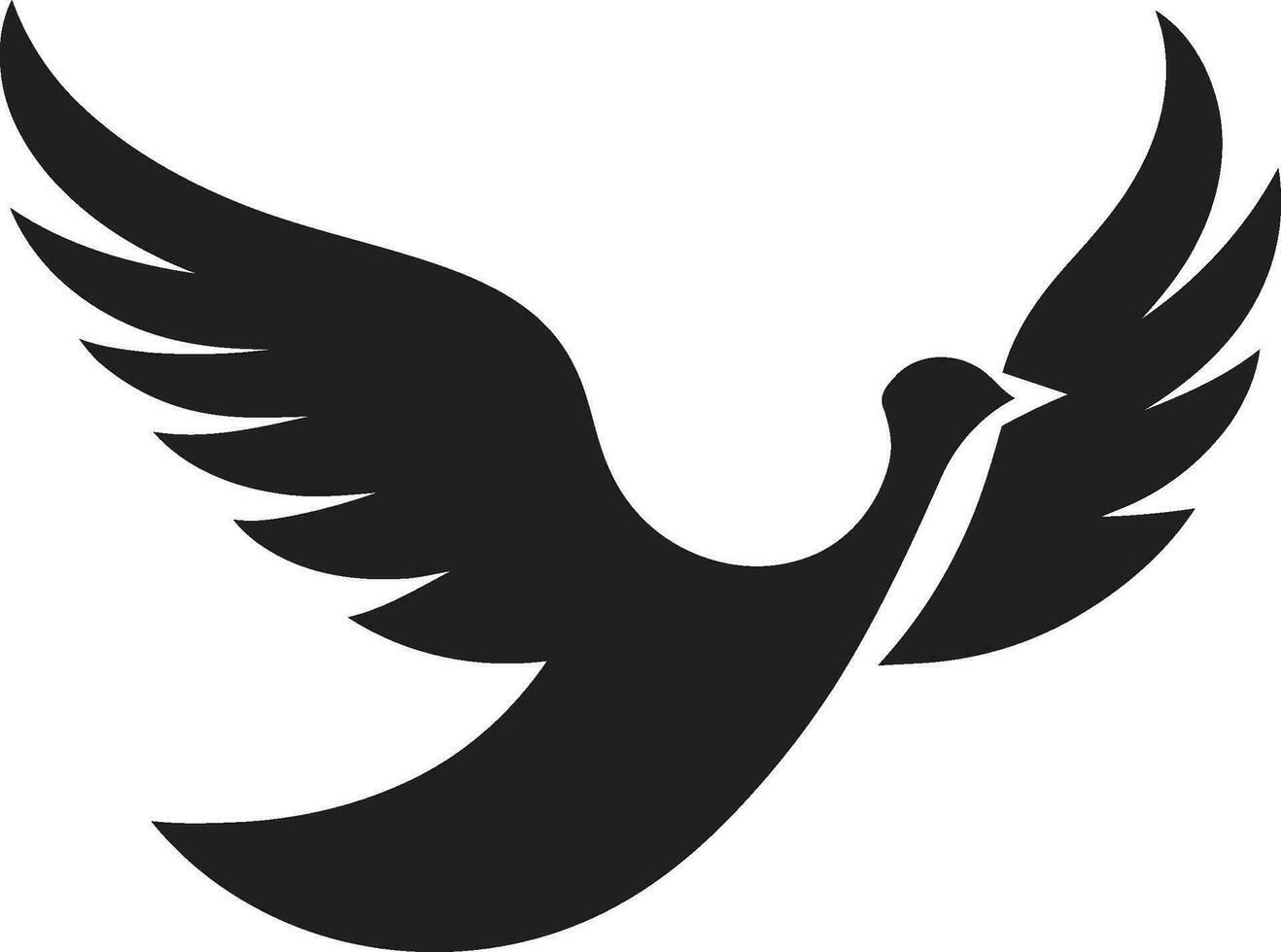 Minimalist Black Dove Vector Logo A Simple Yet Effective Design Abstract Black Dove Vector Logo A Unique and Creative Design
