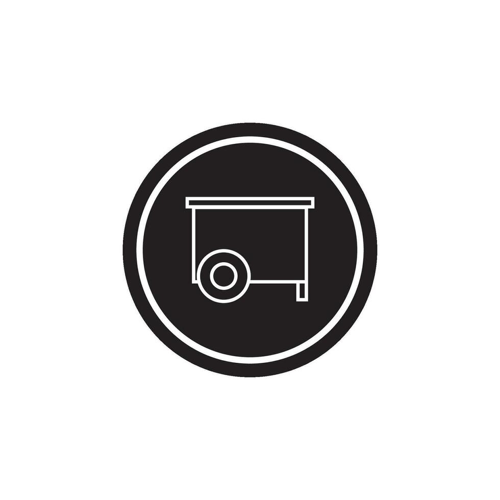 drinks cart icon vector