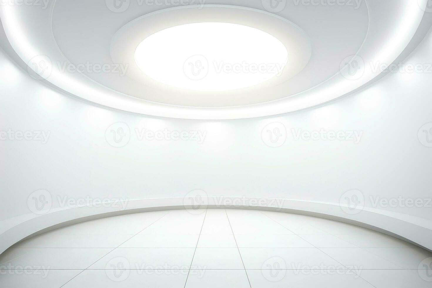 Abstract futuristic architecture background, Minimal technology white backdrop, Generative AI illustration photo