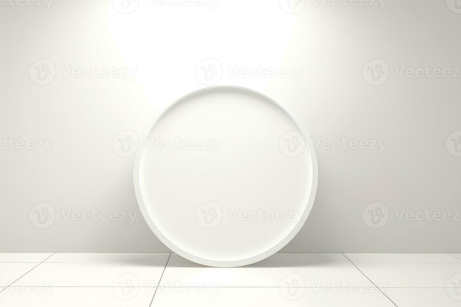 Abstract futuristic architecture background, Minimal technology white backdrop, Generative AI illustration photo
