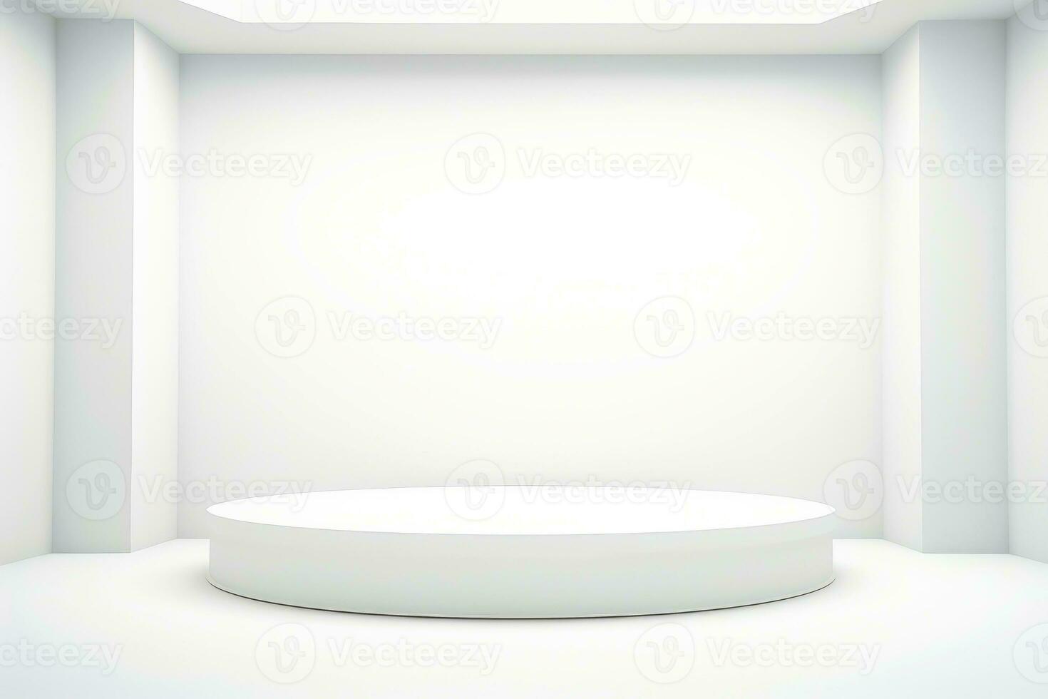 Abstract futuristic architecture background, Minimal technology white backdrop, Generative AI illustration photo