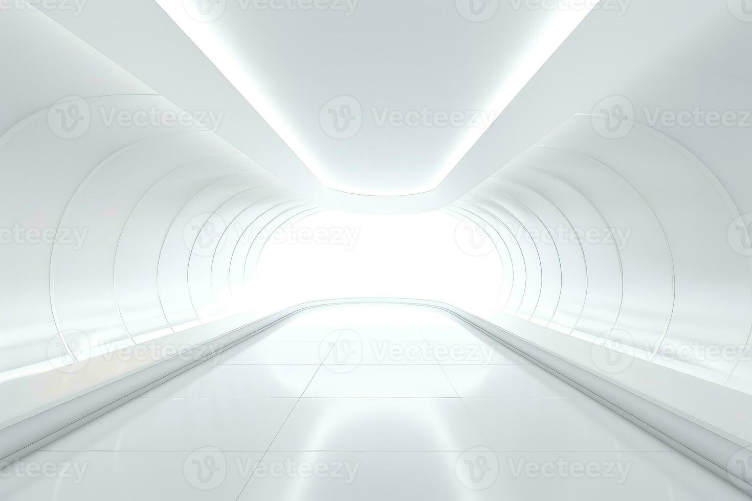 Abstract futuristic architecture background, Minimal technology white backdrop, Generative AI illustration photo