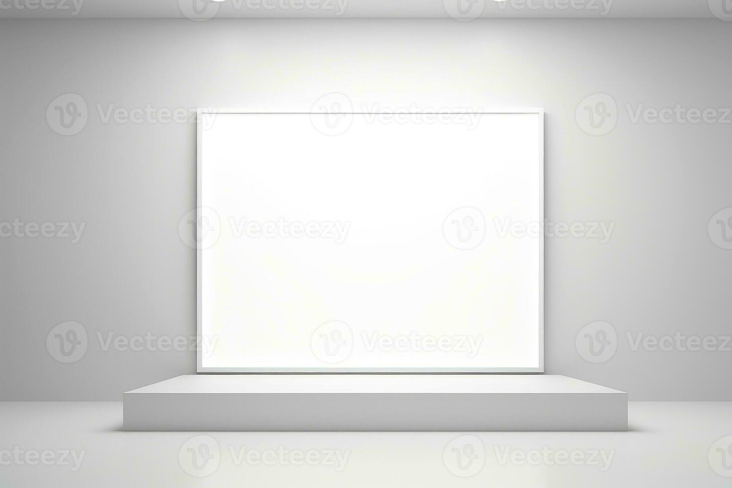 Abstract futuristic architecture background, Minimal technology white backdrop, Generative AI illustration photo