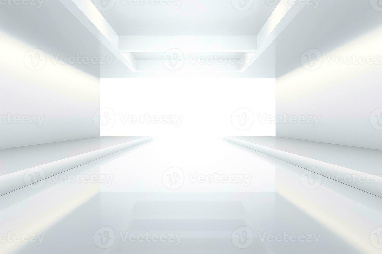 Abstract futuristic architecture background, Minimal technology white backdrop, Generative AI illustration photo