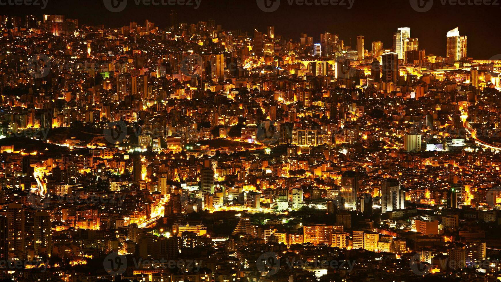 Night city background photo
