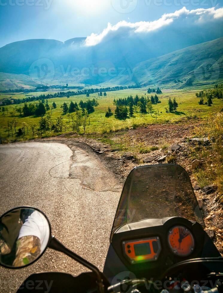 Traveling on the motorbike photo