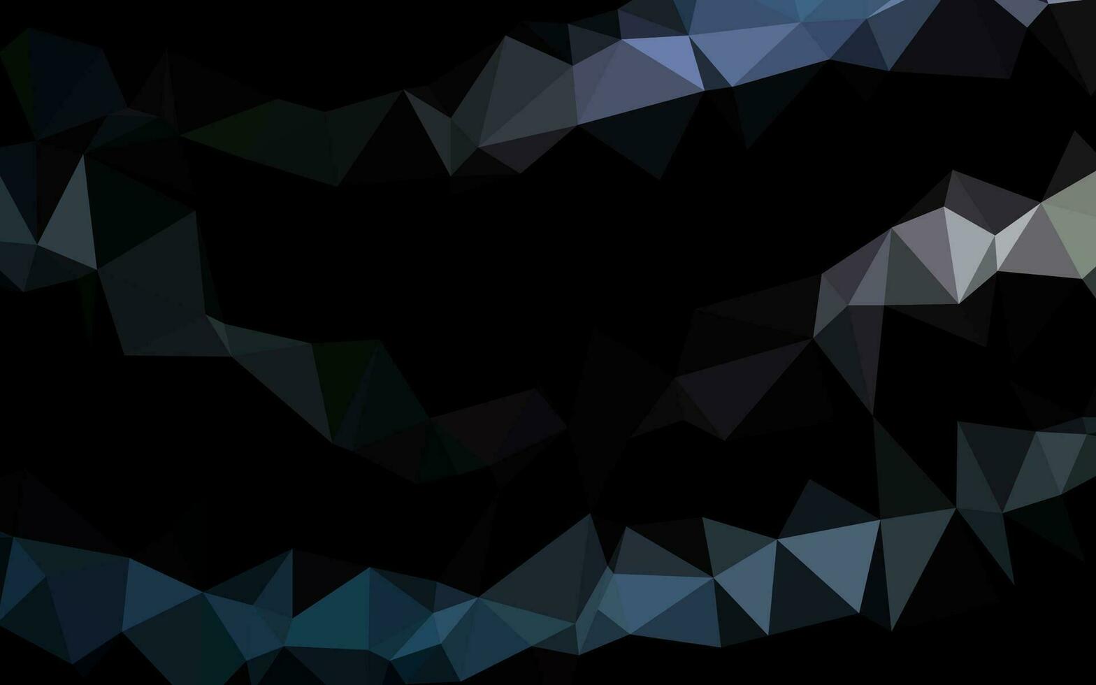 Dark Black vector triangle mosaic texture.