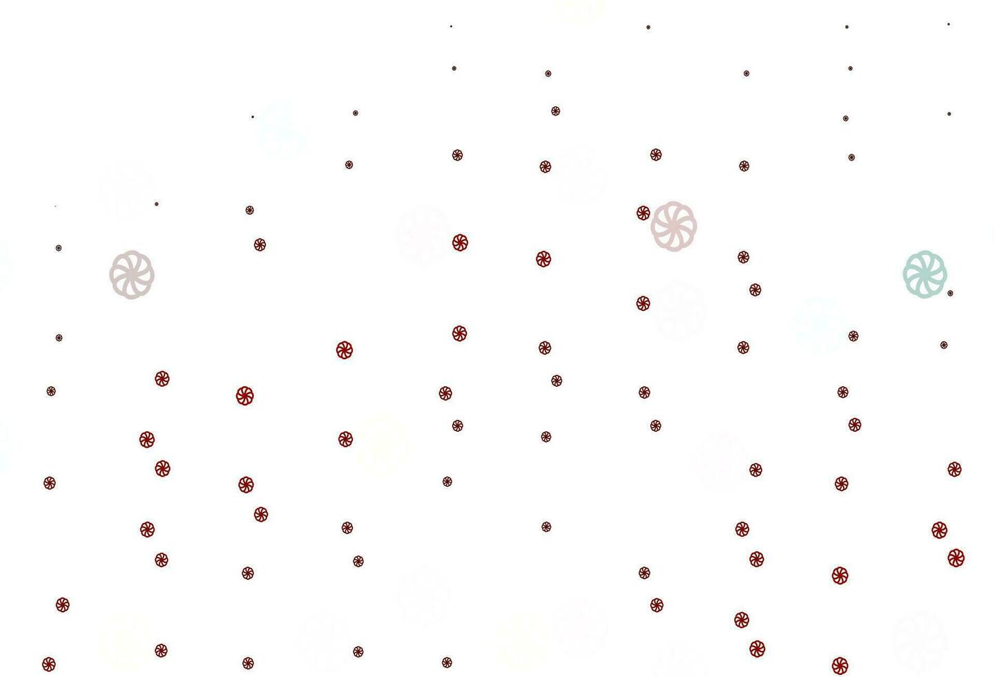 Light Red vector pattern with christmas snowflakes.