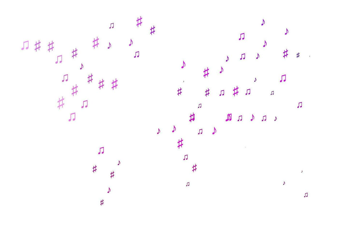 Light Purple vector pattern with music elements.