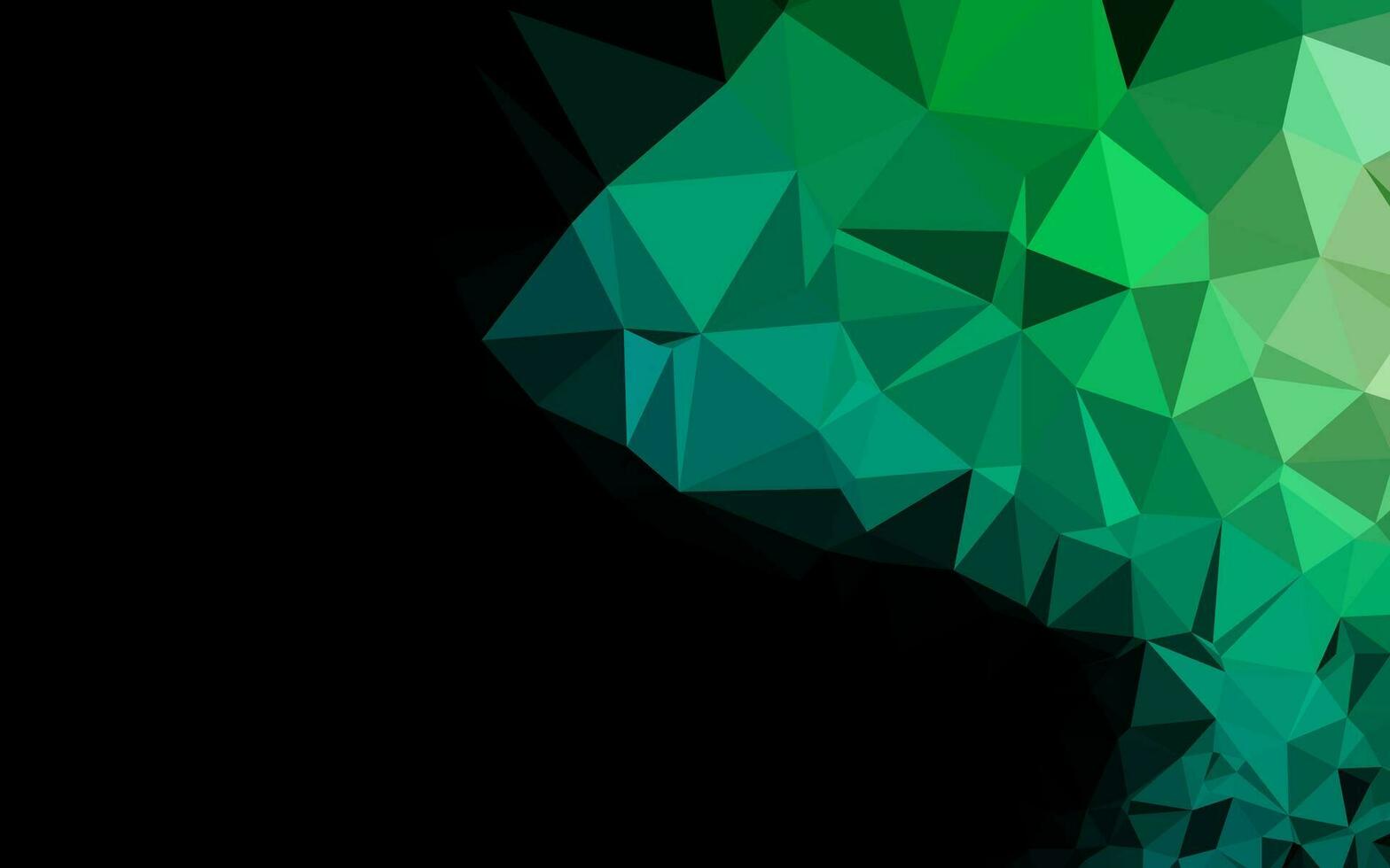 Dark Blue, Green vector polygonal pattern.