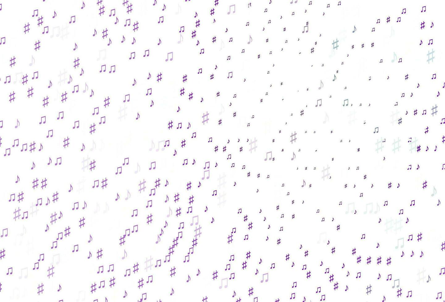 Light Purple vector backdrop with music notes.