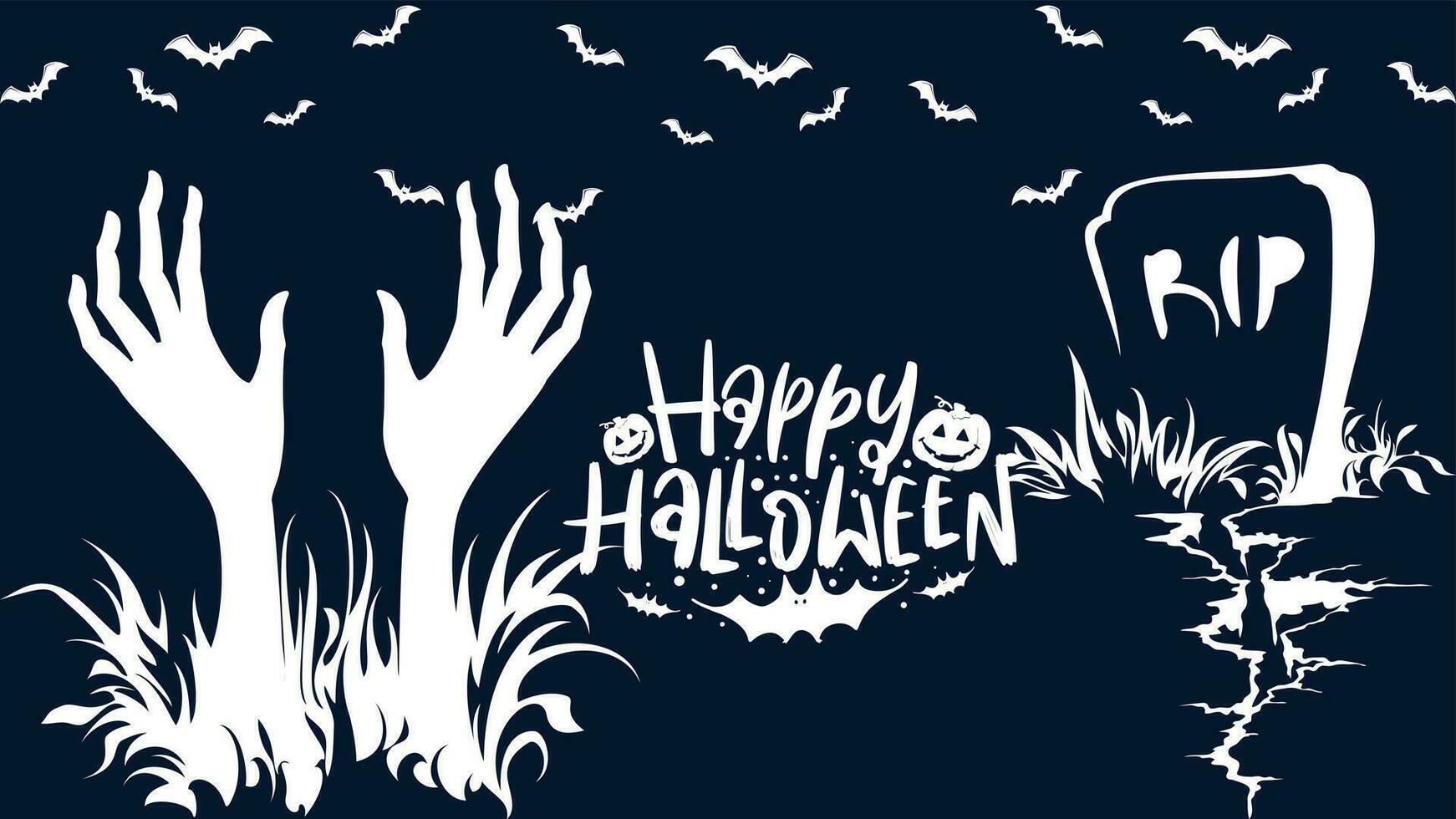 Happy Halloween card vector