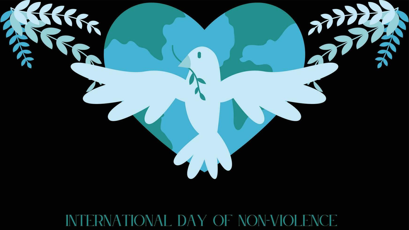International Day of Non-Violence template vector