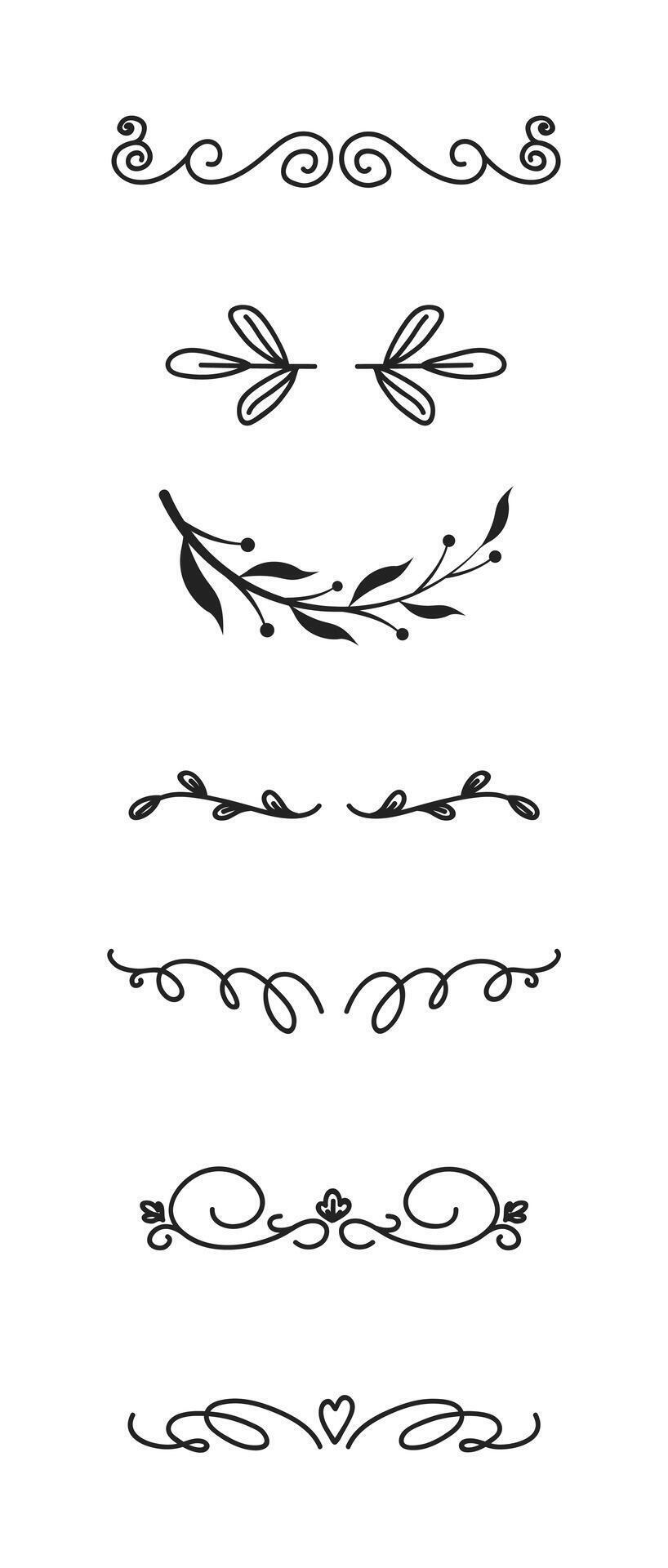 Various decorative text dividers set 32981410 Vector Art at Vecteezy
