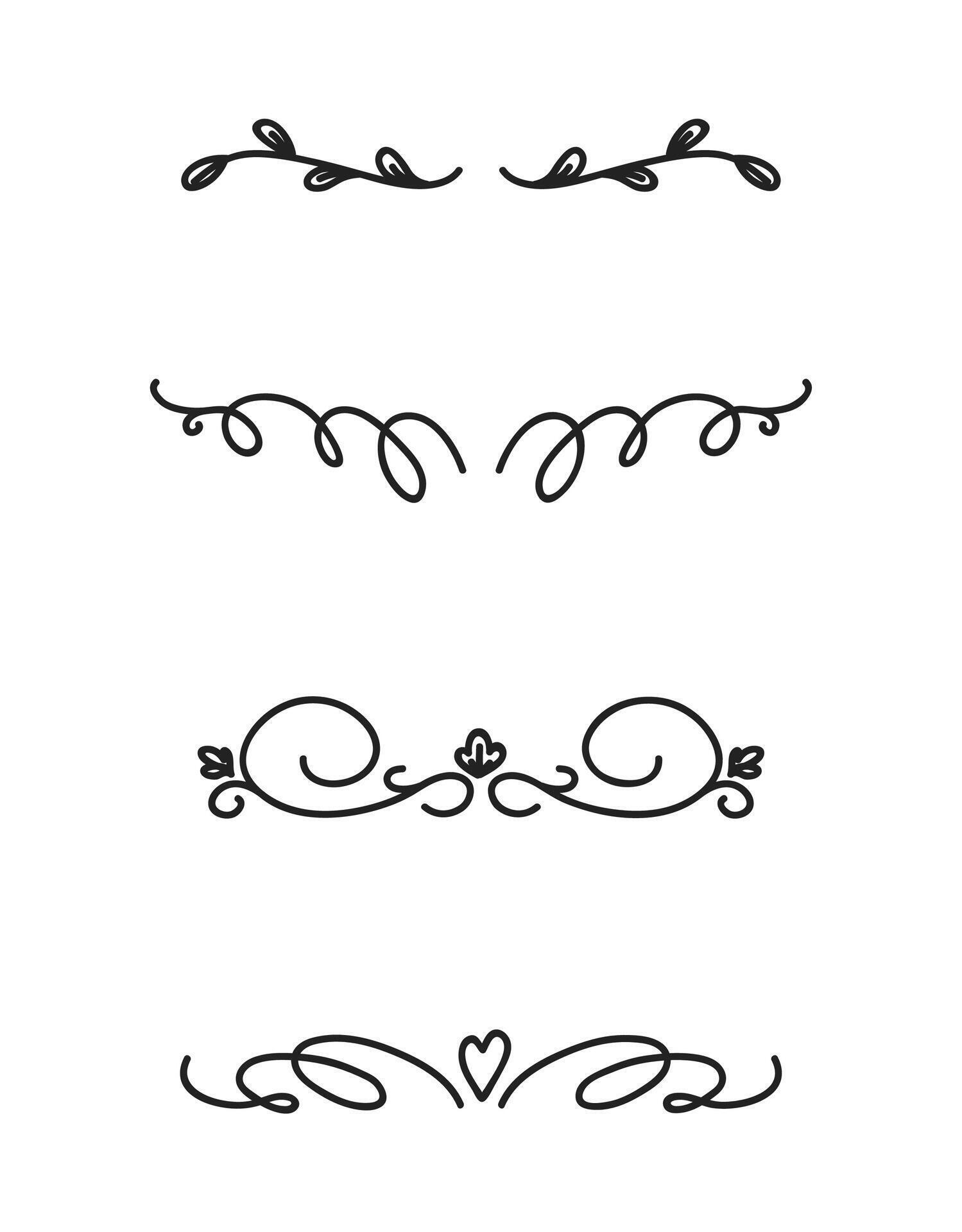Various decorative text dividers set 32981432 Vector Art at Vecteezy