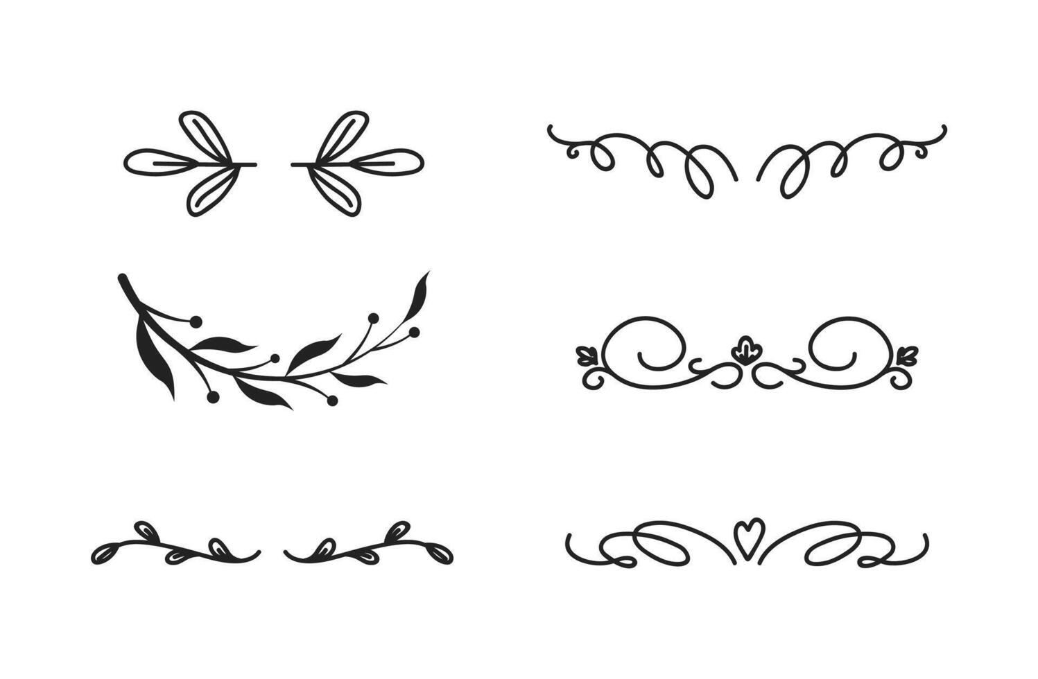 Various decorative text dividers set 32981437 Vector Art at Vecteezy