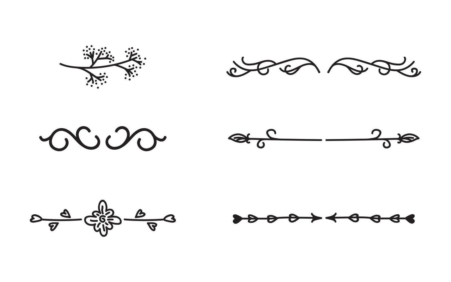 Various decorative text dividers set 32981445 Vector Art at Vecteezy