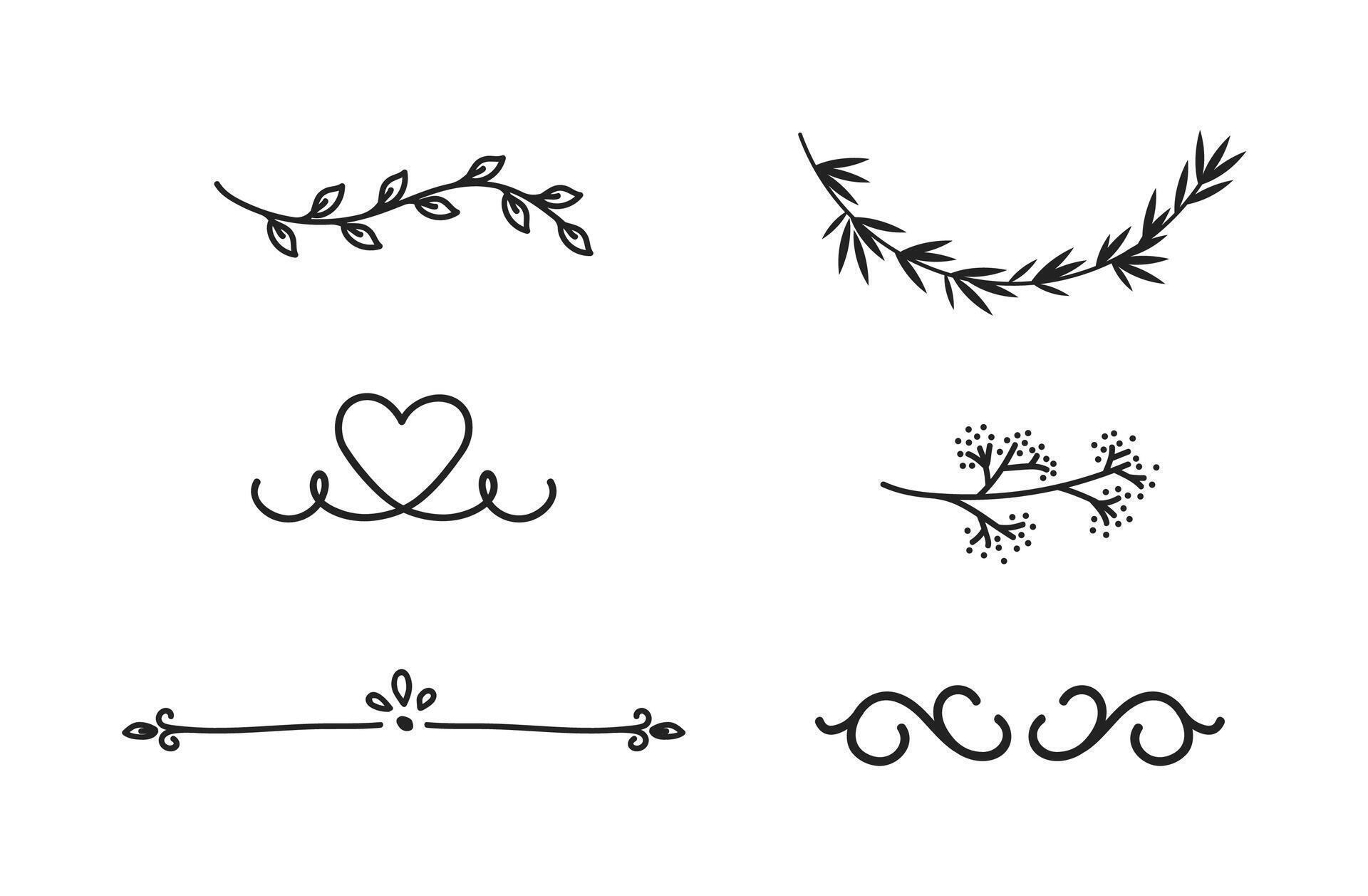 Various decorative text dividers set 32981454 Vector Art at Vecteezy