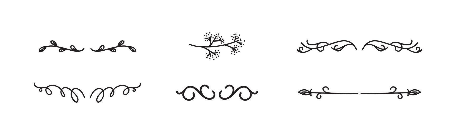 Various decorative text dividers set 32981464 Vector Art at Vecteezy
