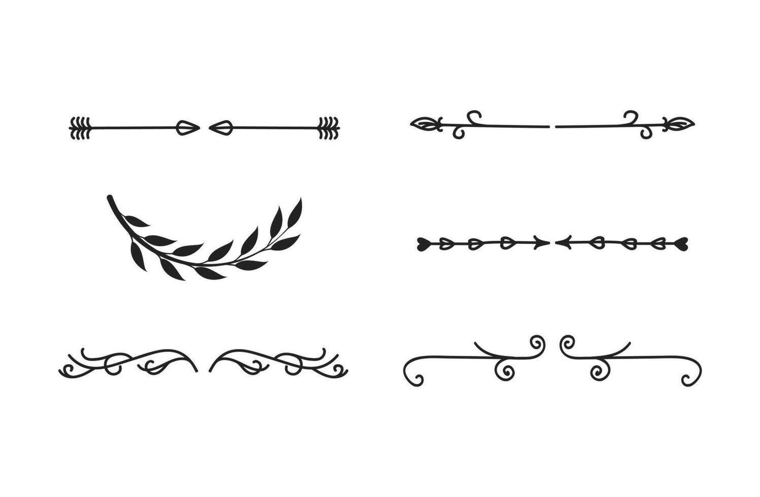 Various decorative text dividers set 32981474 Vector Art at Vecteezy