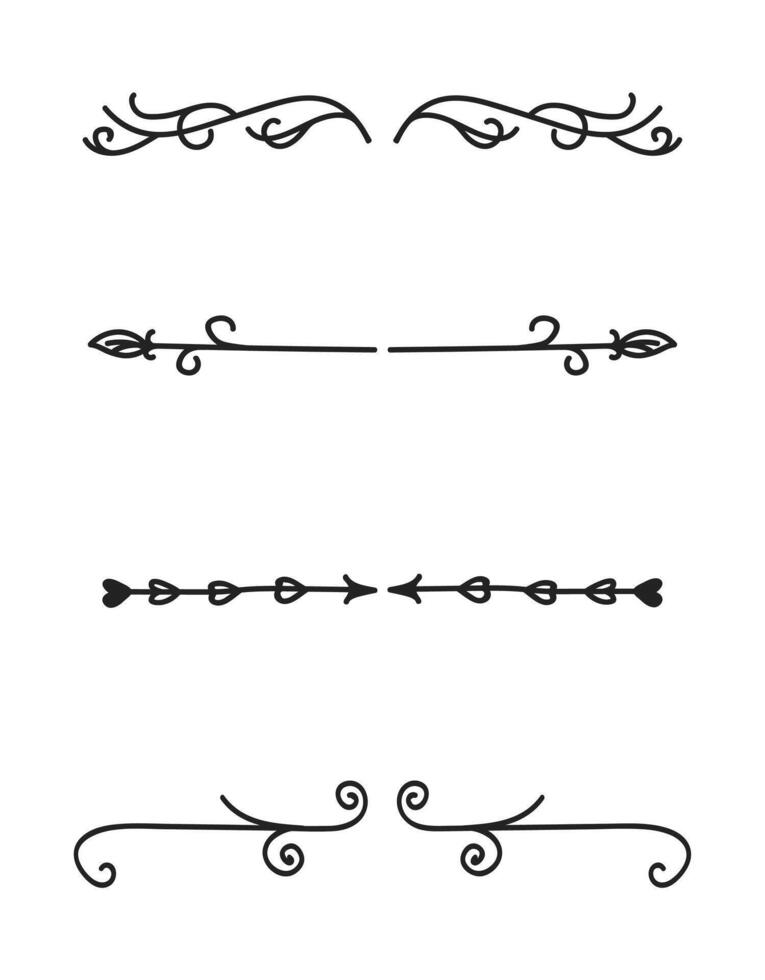 Various decorative text dividers set 32981477 Vector Art at Vecteezy
