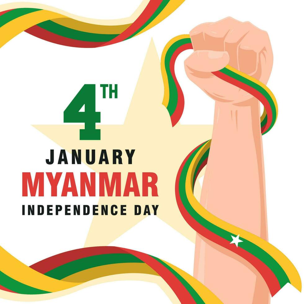 Myanmar Independence Day illustration vector background. Vector eps 10