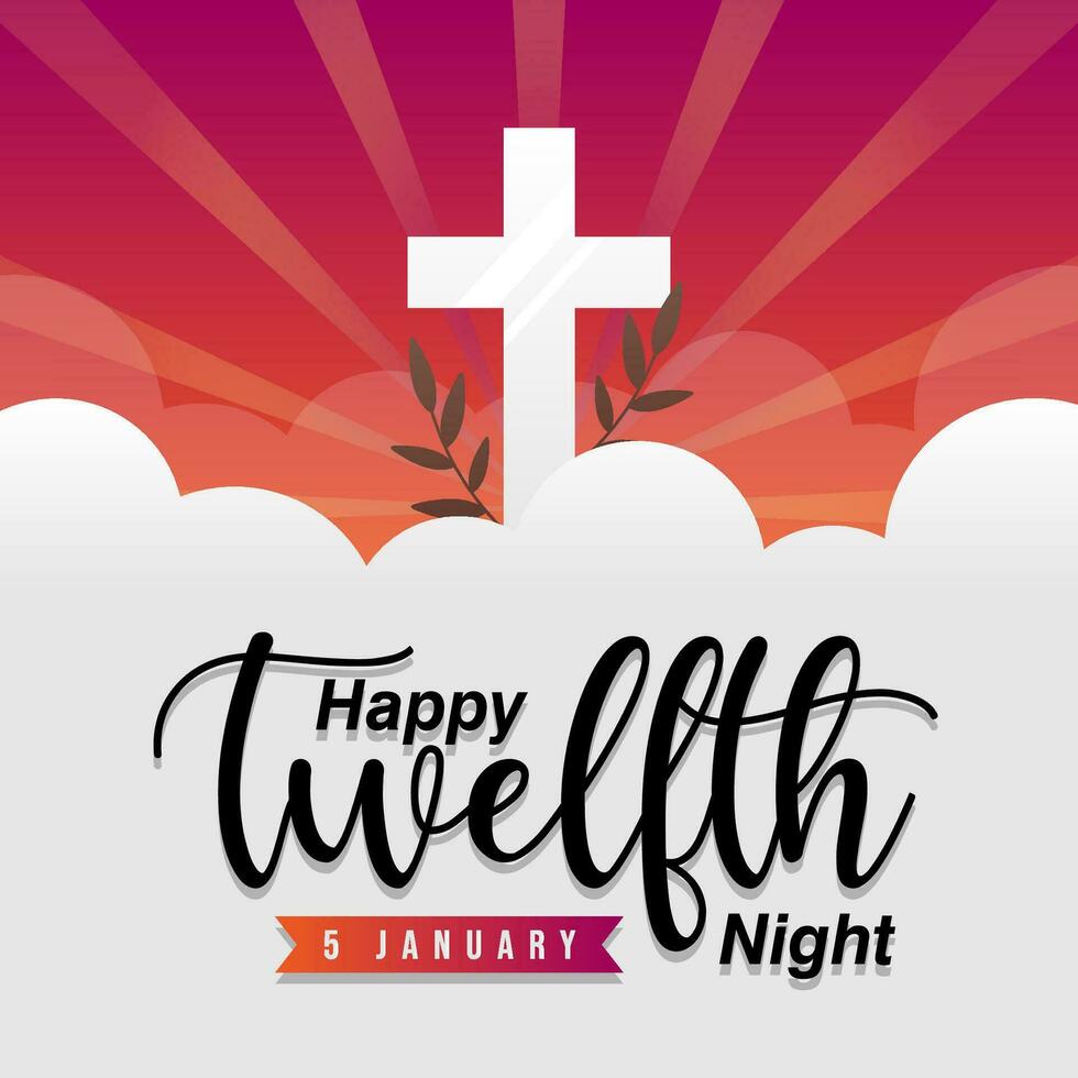 Happy Twelfth Night illustration vector background. Vector eps 10