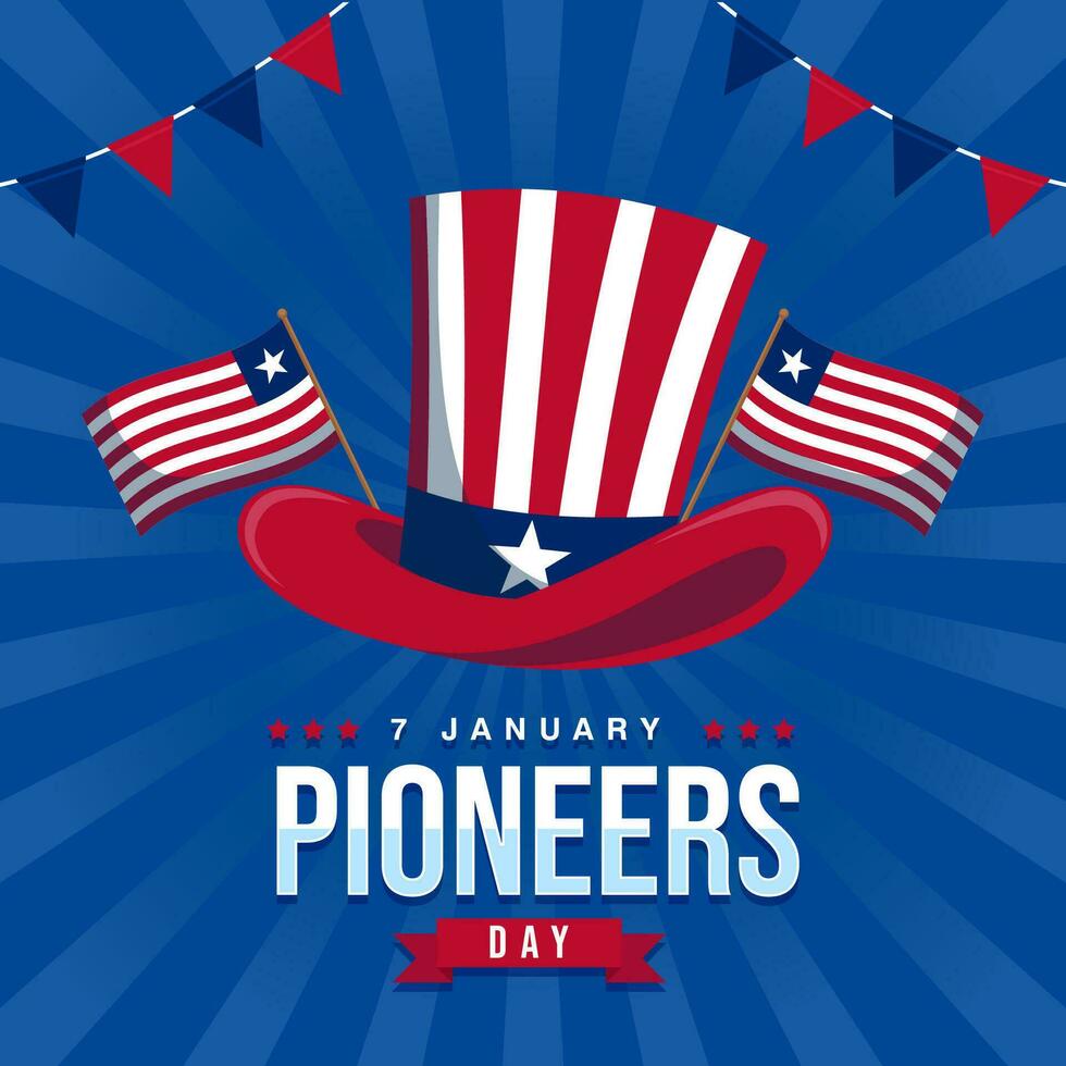 Happy Liberia Pioneers Day illustration vector background. Vector eps 10