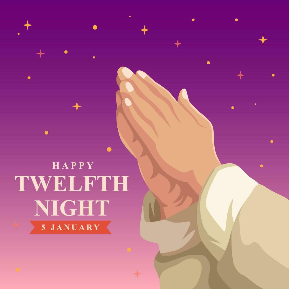 Happy Twelfth Night illustration vector background. Vector eps 10