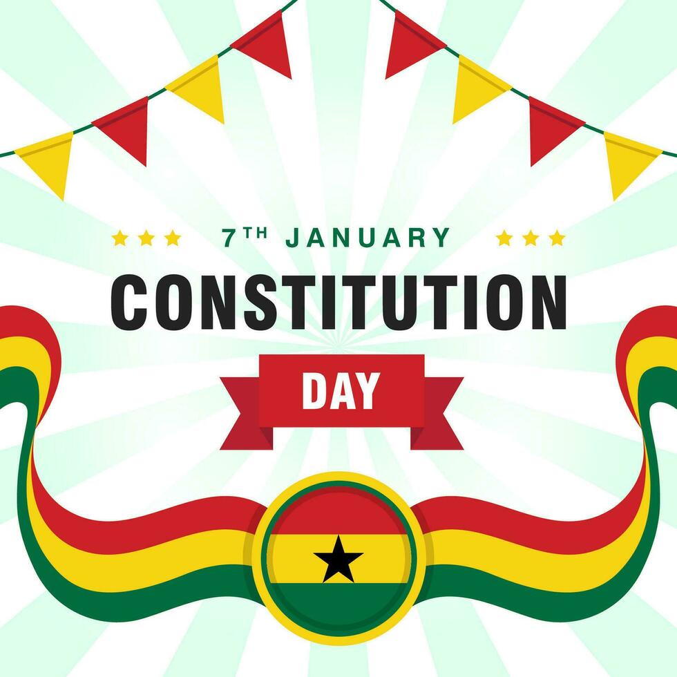Happy Ghana Constitution Day illustration vector background. Vector eps 10