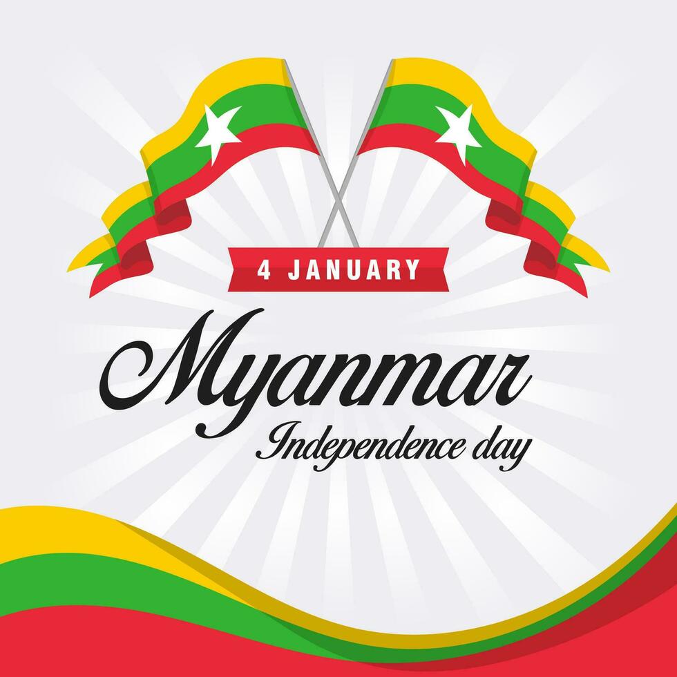 Myanmar Independence Day illustration vector background. Vector eps 10