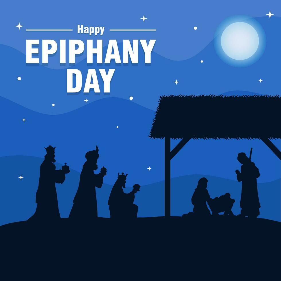 Happy Epiphany Day illustration vector background. Vector eps 10