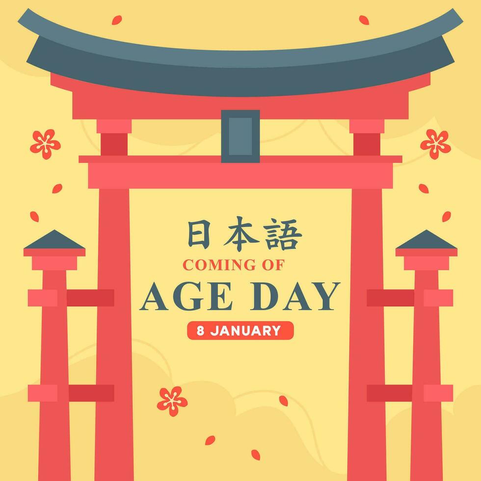 Coming of Age Day Japan illustration vector background. Vector eps 10
