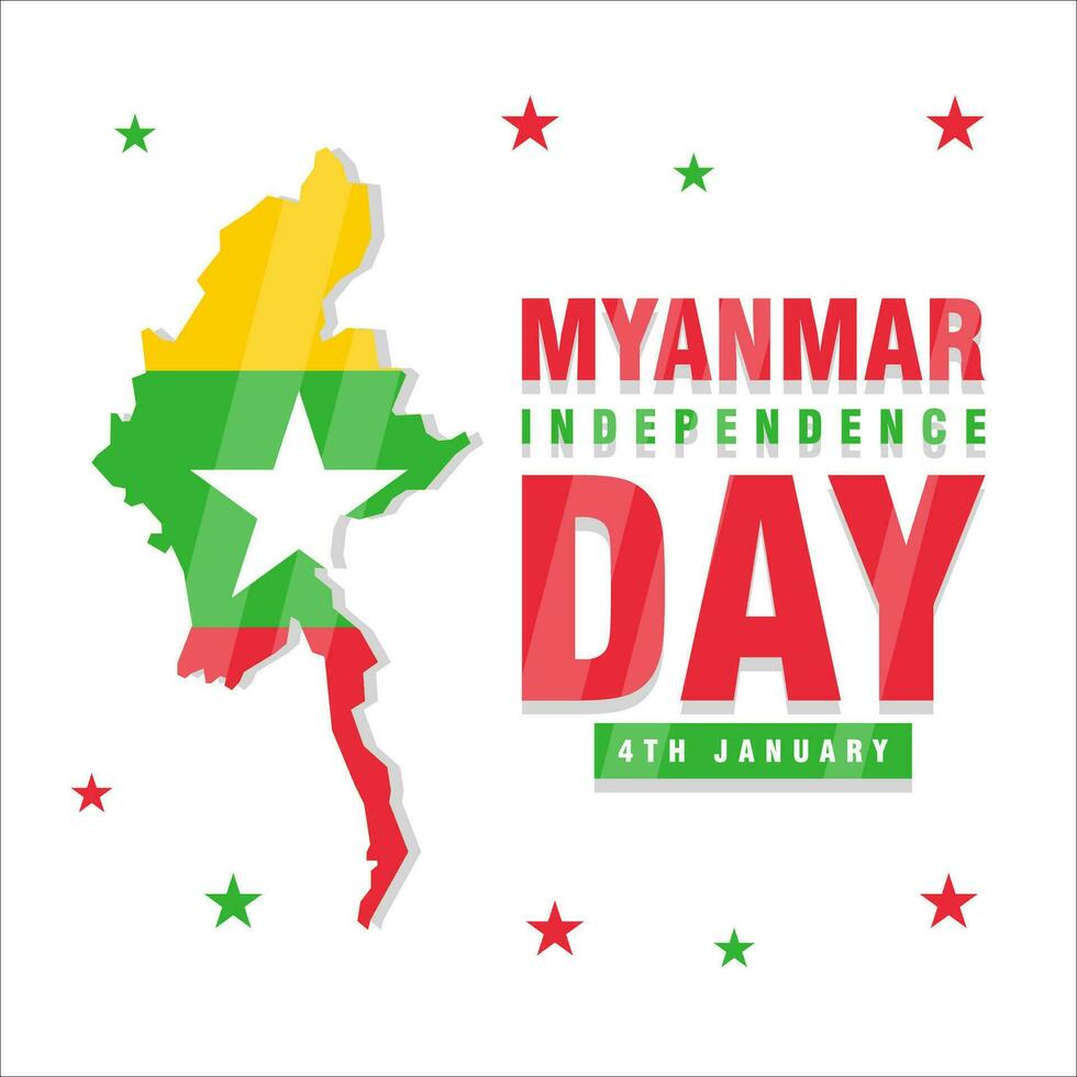 Myanmar Independence Day illustration vector background. Vector eps 10