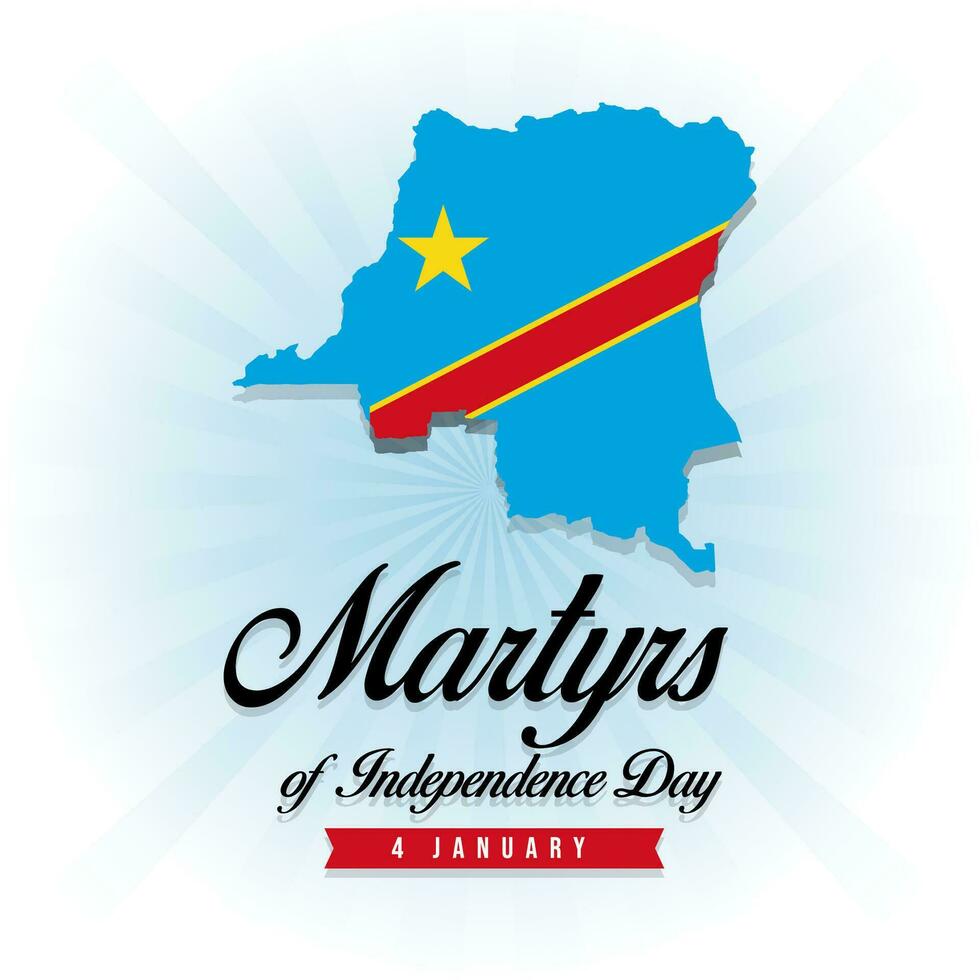 Martyrs of Independence Day Congo illustration vector background. Vector eps 10