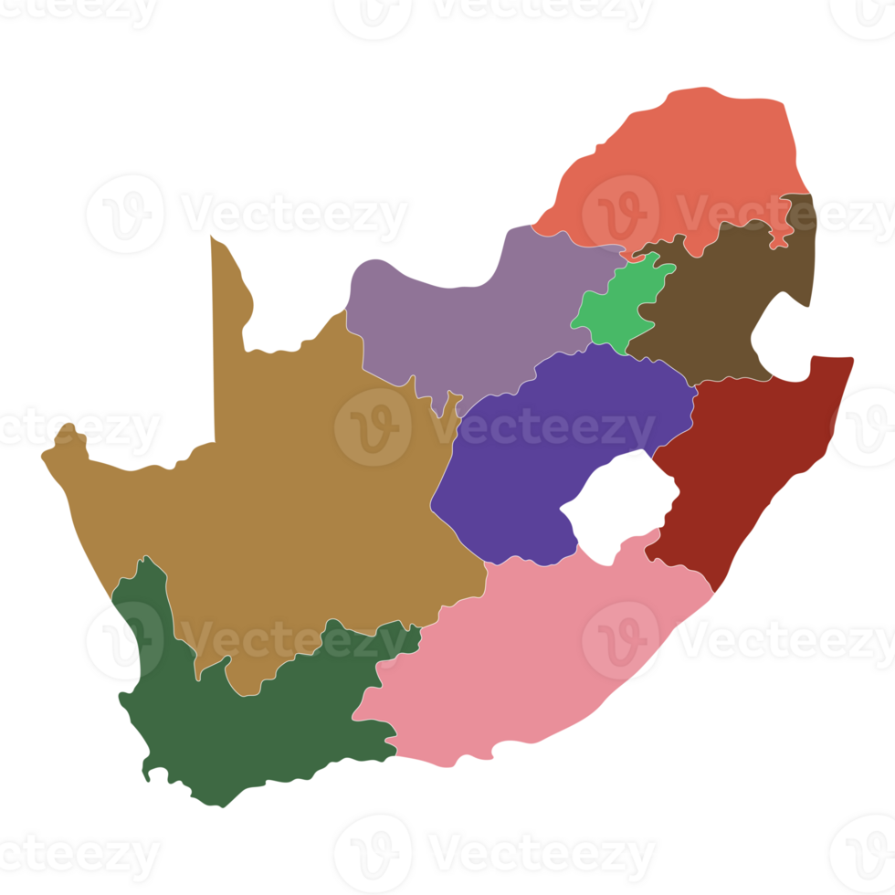 South Africa map with administrative. Map of South Africa png
