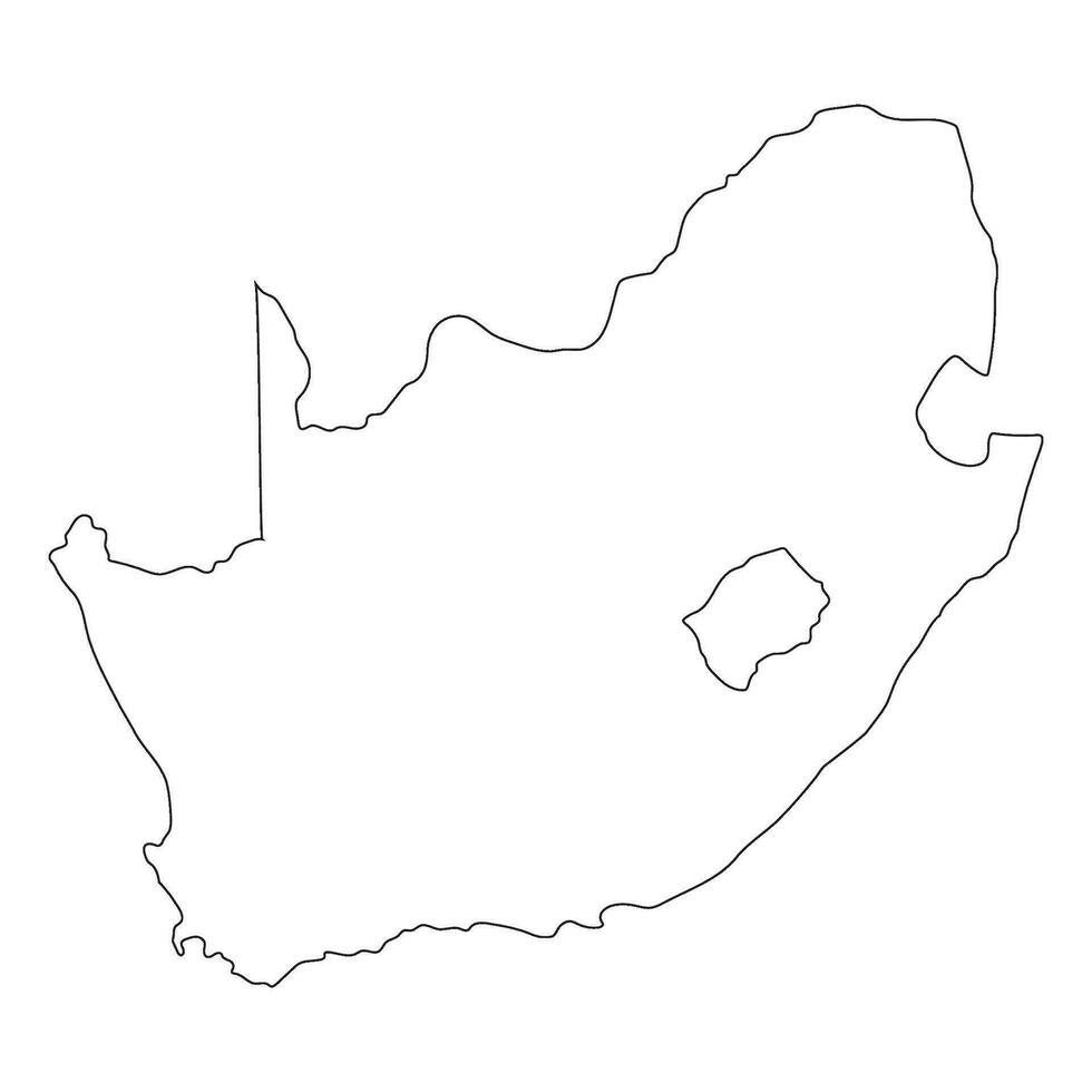 South Africa map. Map of South Africa in details vector